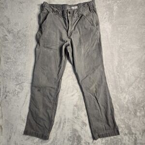 Carhartt Relaxed Fit Straight Gray Pants Size 32x30 Utility Workwear BN2291-M